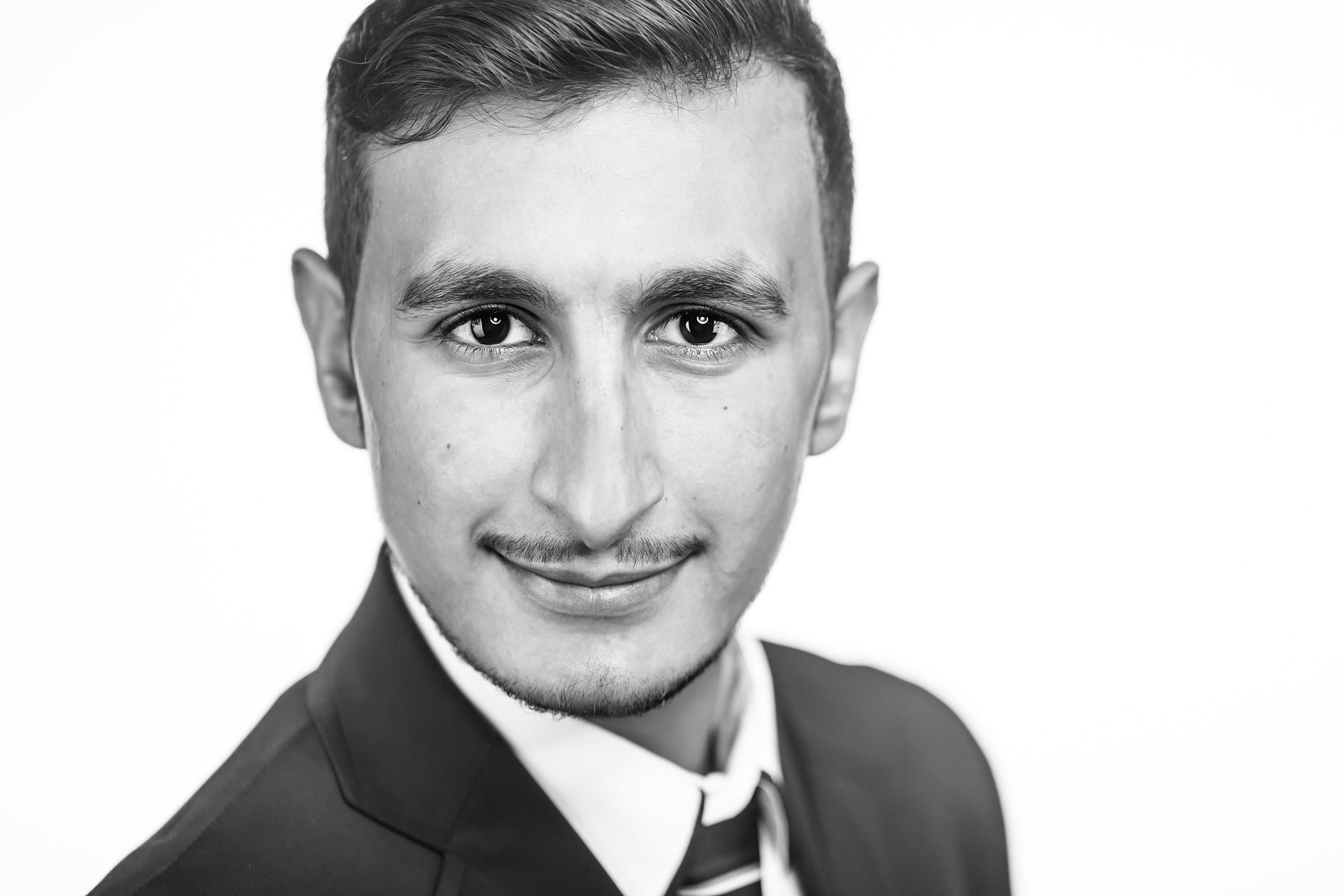 Markus Istafanous, black and white portrait